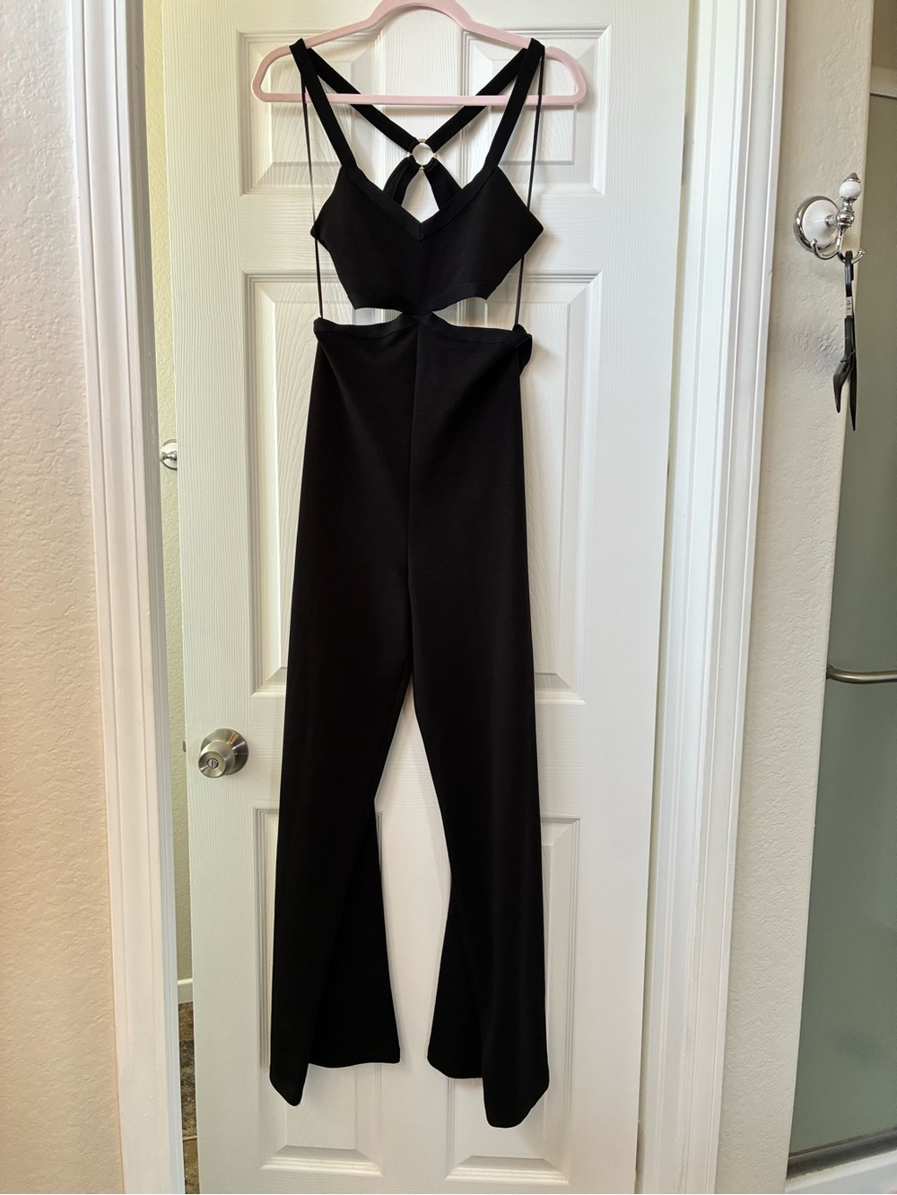 Zara Black Cutout Strappy Back Jumpsuit